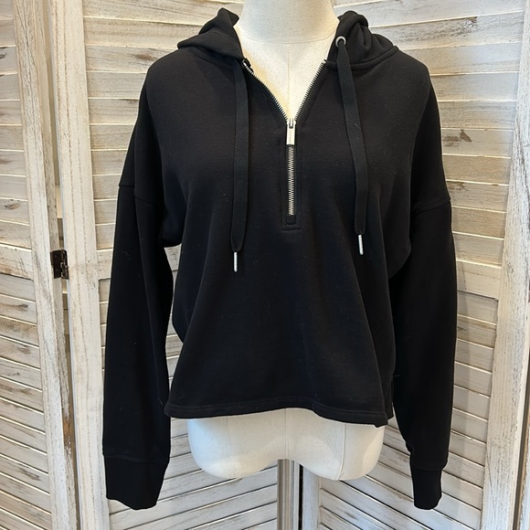 Calvin Klein Performance Cropped Half Zip Hoodie - Picture 6 of 6